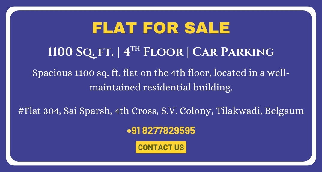 1100 Sq. Ft. Flat for Sale – Tilakwadi